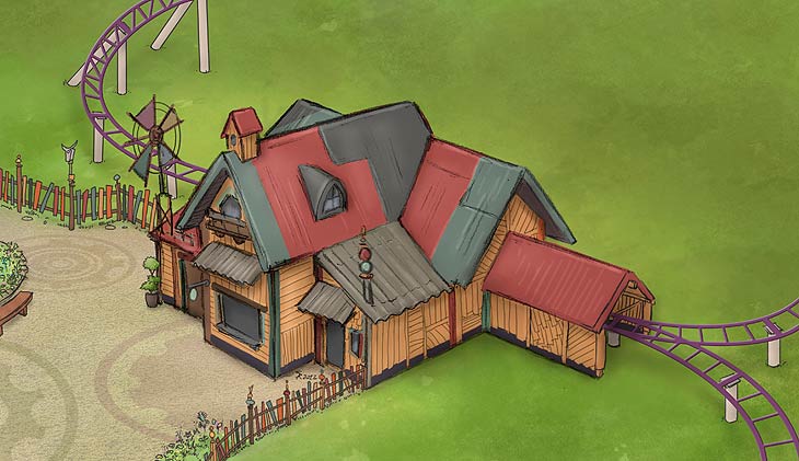 Illustration der neuen Familien-Achterbahn im Bayern-Park